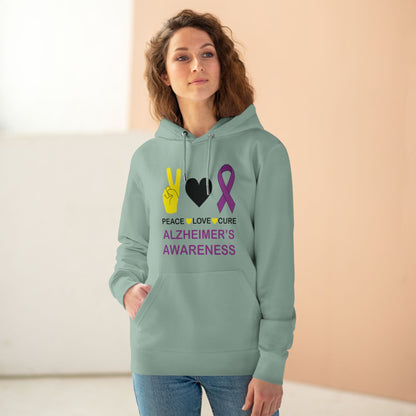 Peace Love Cure - Alzheimer's in Pastel Aesthetic | Unisex Heavy Blend Organic Hoodie Sweatshirt