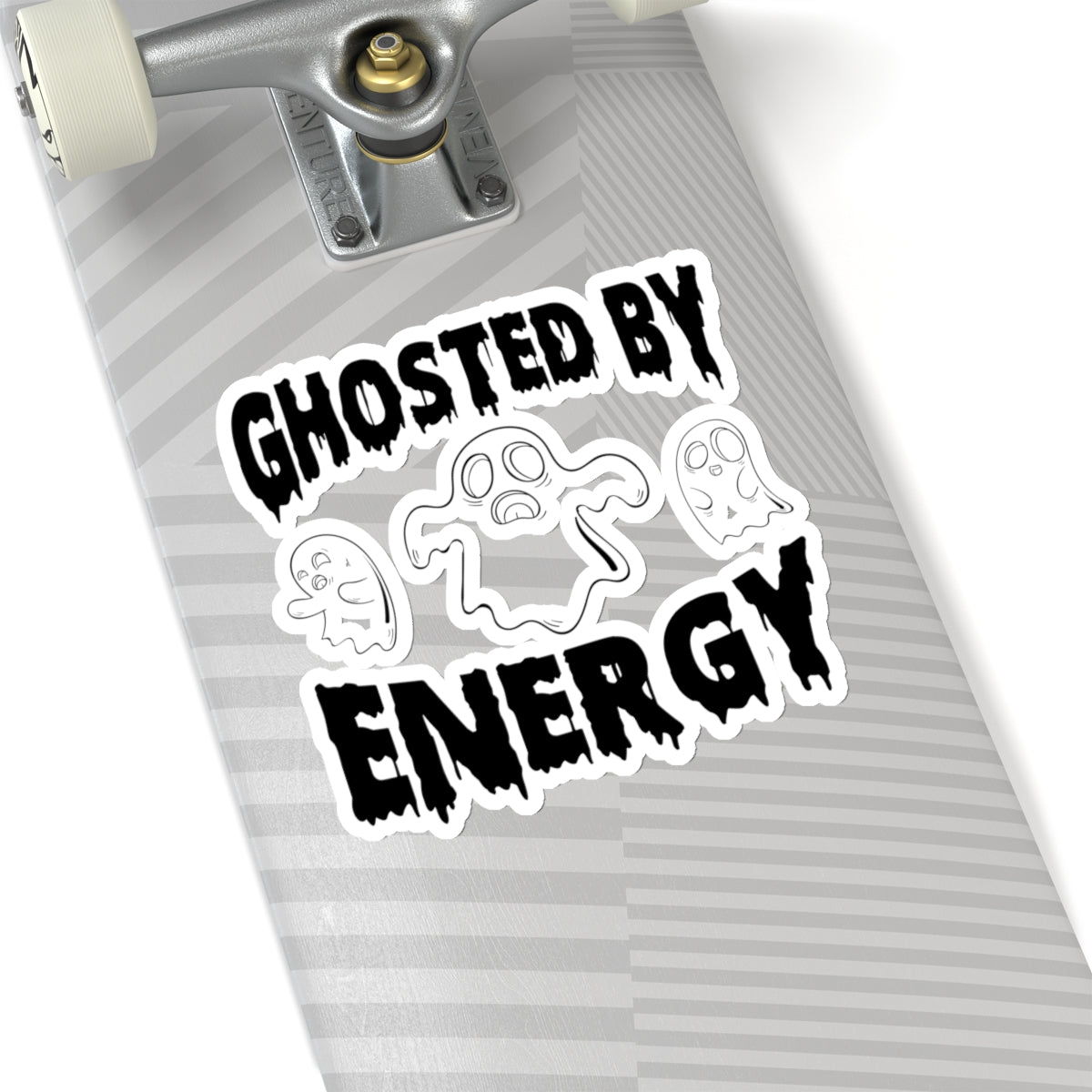 Ghosted by Energy with Spooky Ghosts, Sticker (Black)