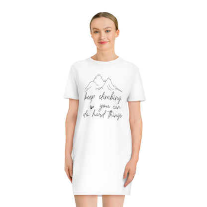 Keep Climbing, Women's Spinner T-Shirt Dress, Printed