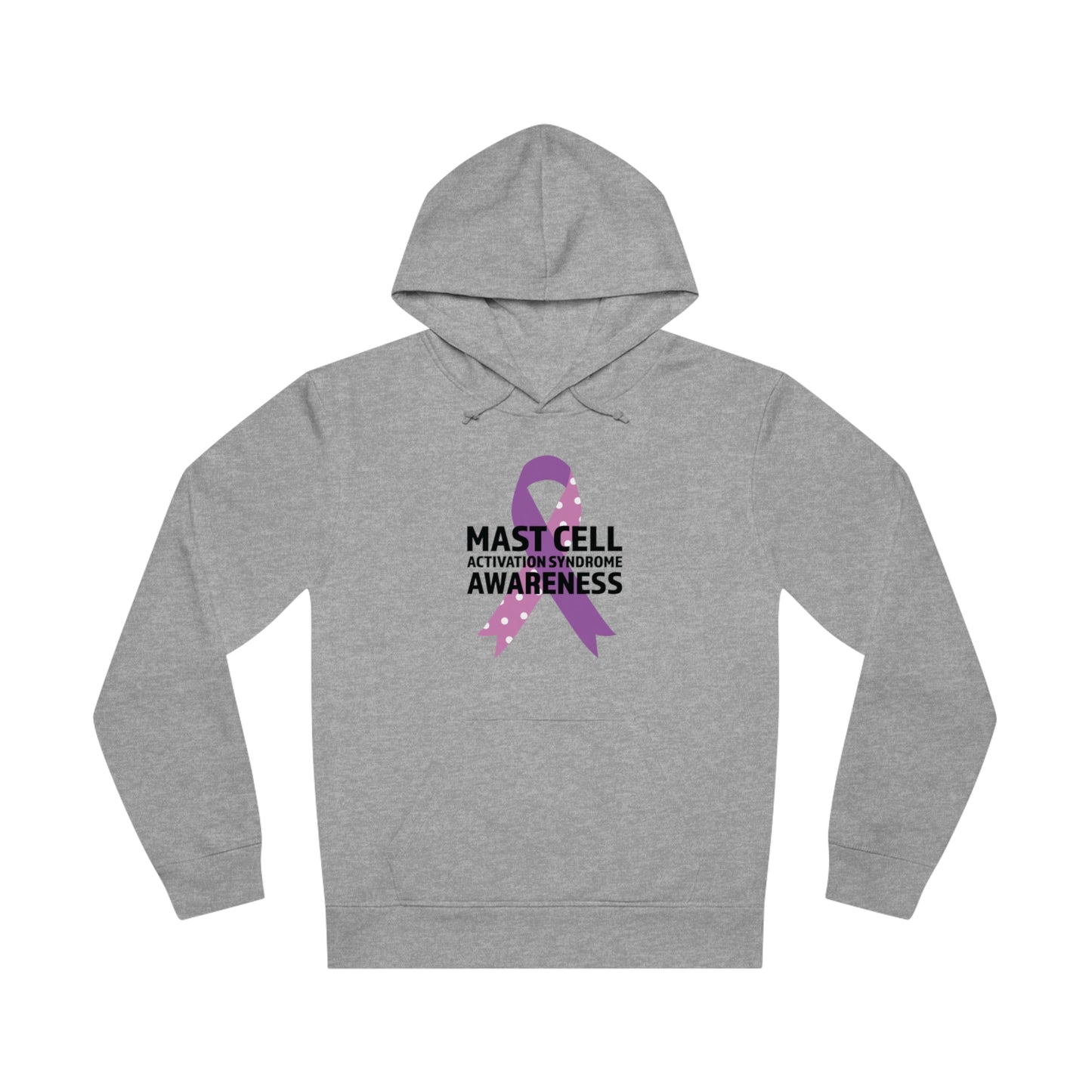 Awareness Ribbon - Mast Cell Activation Syndrome, Unisex Organic Drummer Hoodie, Printed