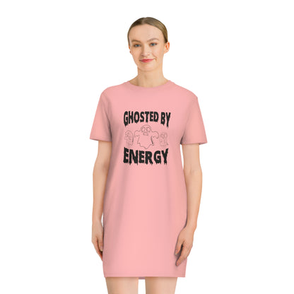 Ghosted by Energy with Spooky Ghosts, Women's Spinner T-Shirt Dress, Printed