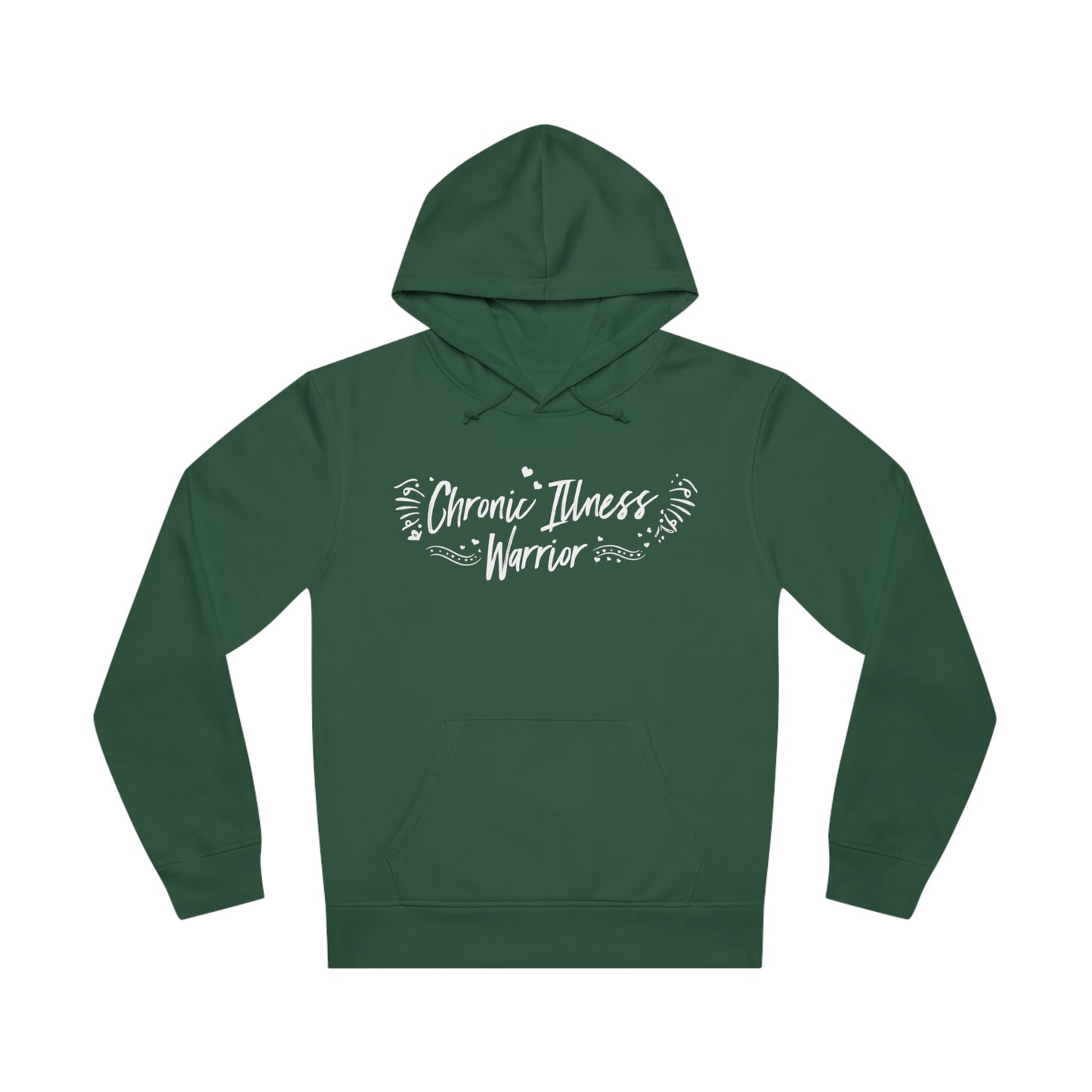 Chronic Illness Warrior, Unisex Organic Drummer Hoodie, Printed