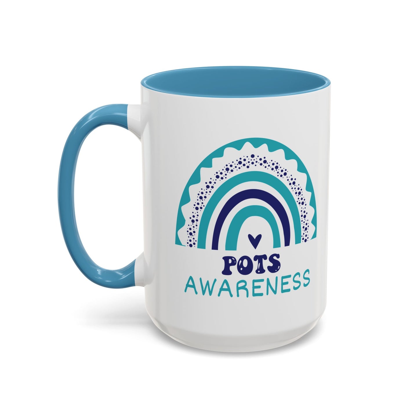 POTS Big Awareness Rainbow | Lead-free Accent Coffee Mug (11, 15oz)