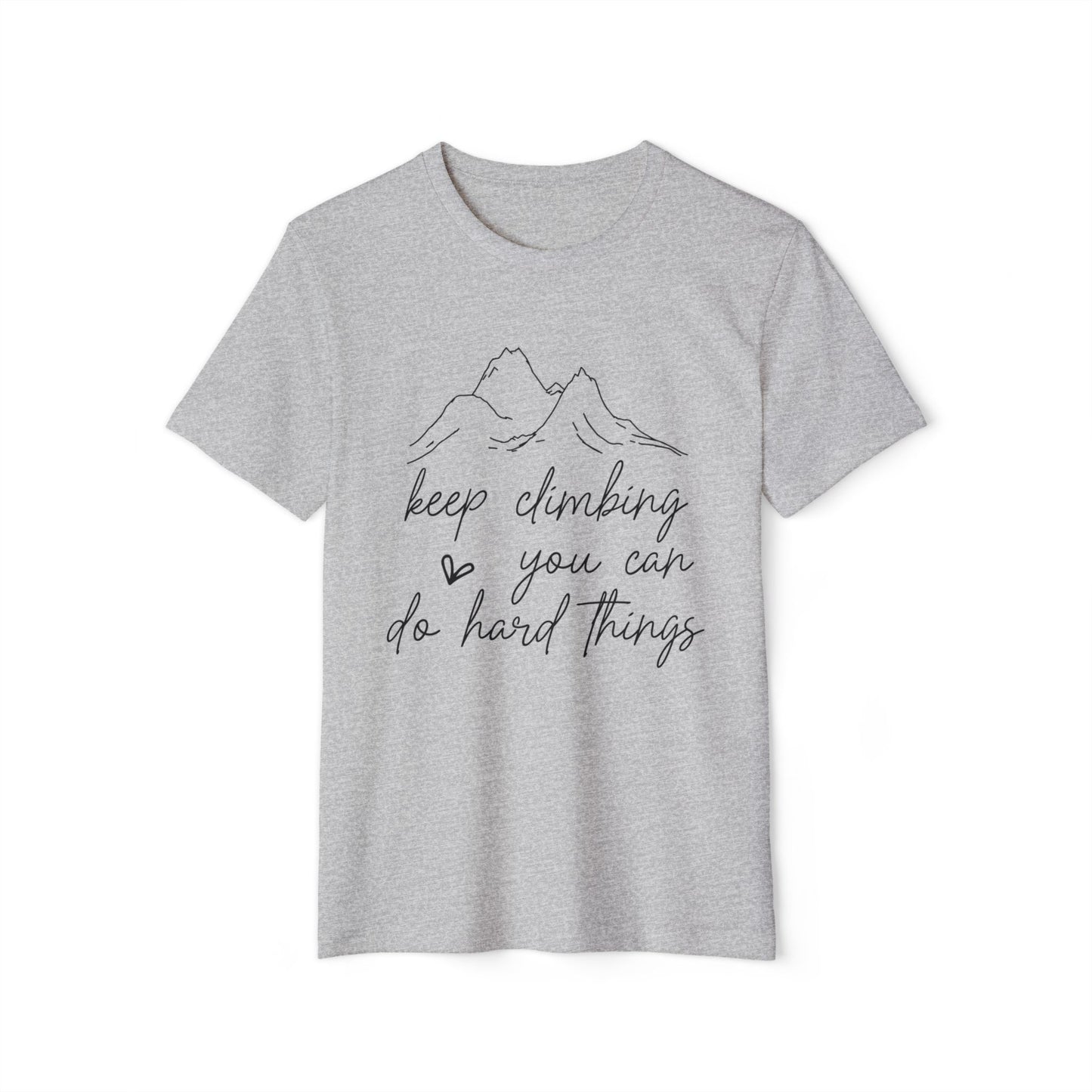 Keep Climbing, Unisex Organic Cotton T-shirt, Printed