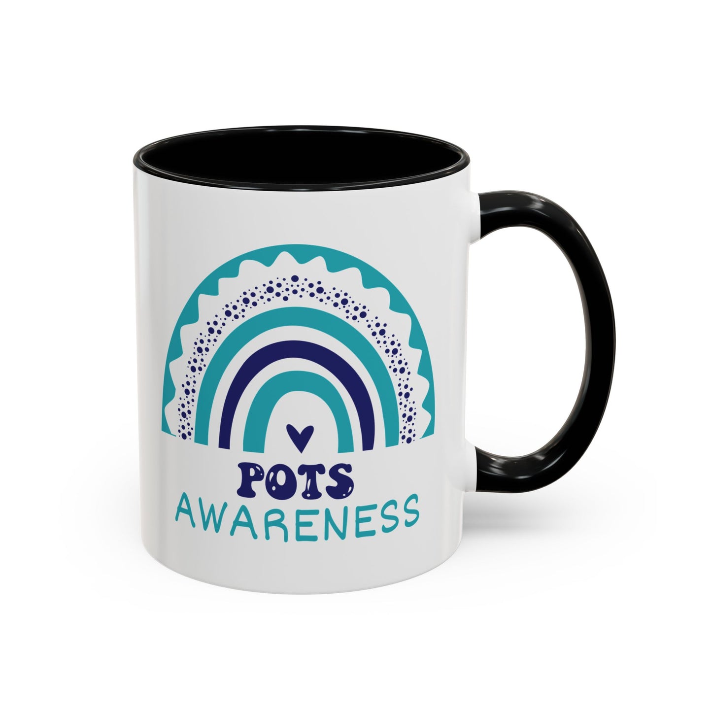 POTS Big Awareness Rainbow | Lead-free Accent Coffee Mug (11, 15oz)