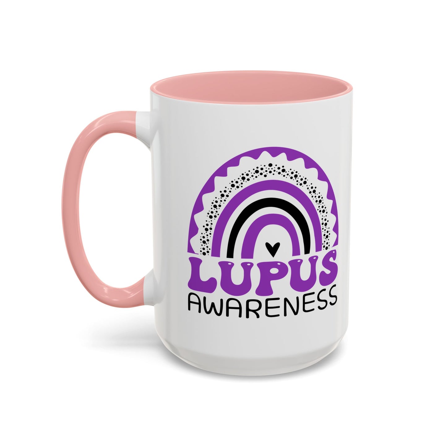 Lupus Big Awareness Rainbow | Lead-free Accent Coffee Mug (11, 15oz)