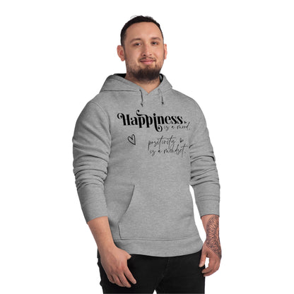 Happiness is a Mood, Unisex Organic Drummer Hoodie, Printed