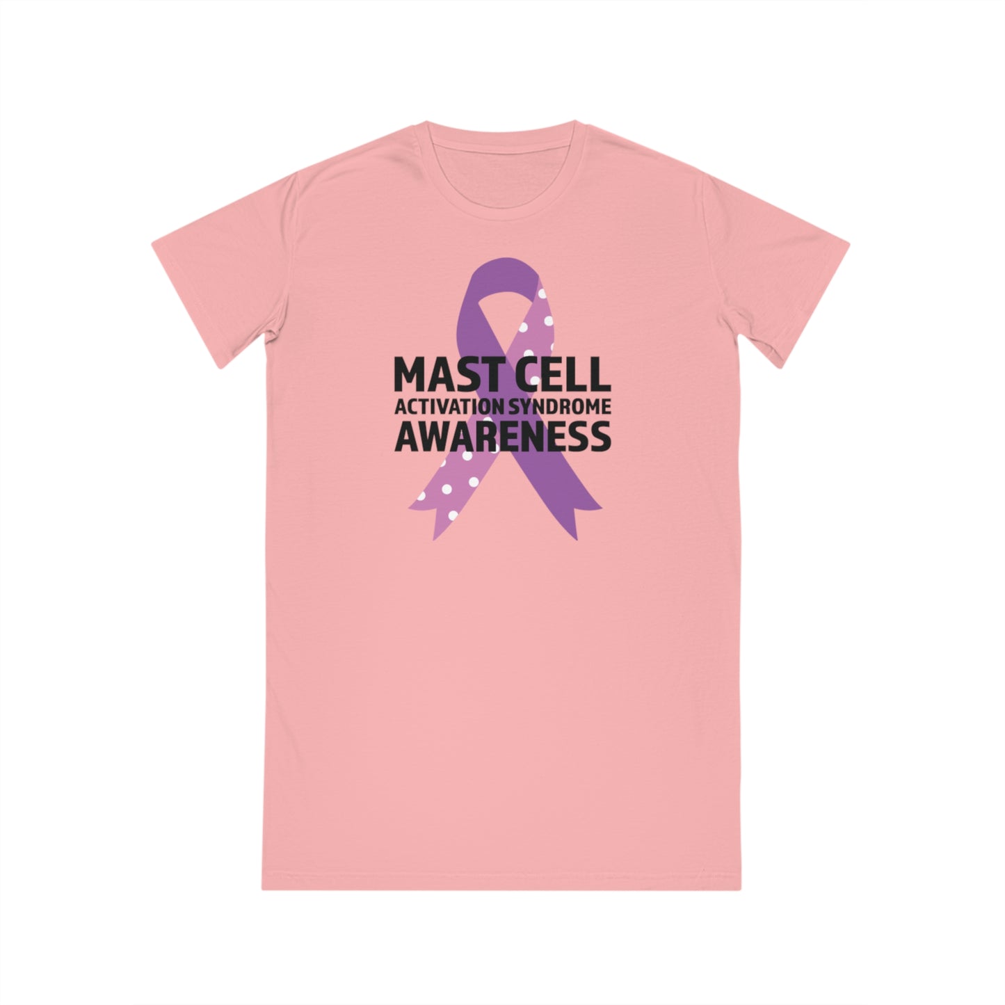 Awareness Ribbon - Mast Cell Activation Syndrome, Women's Spinner T-Shirt Dress, Printed