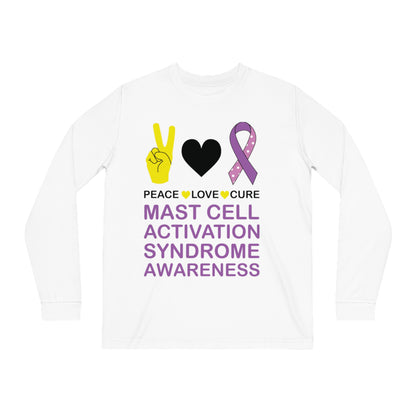 Peace Love Cure - Mast Cell Activation Syndrome, Unisex Organic Long Sleeve Tee, Printed