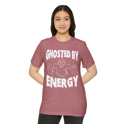 Ghosted by Energy with Spooky Ghosts, Unisex Organic Cotton T-shirt, Printed