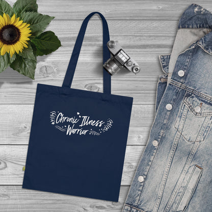 Chronic Illness Warrior, Organic Tote (Colorful), Printed