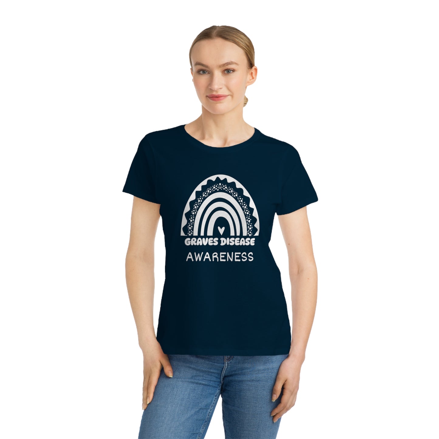 Graves Disease Big Awareness Rainbow | Women's Lightweight, Organic Classic T-shirt