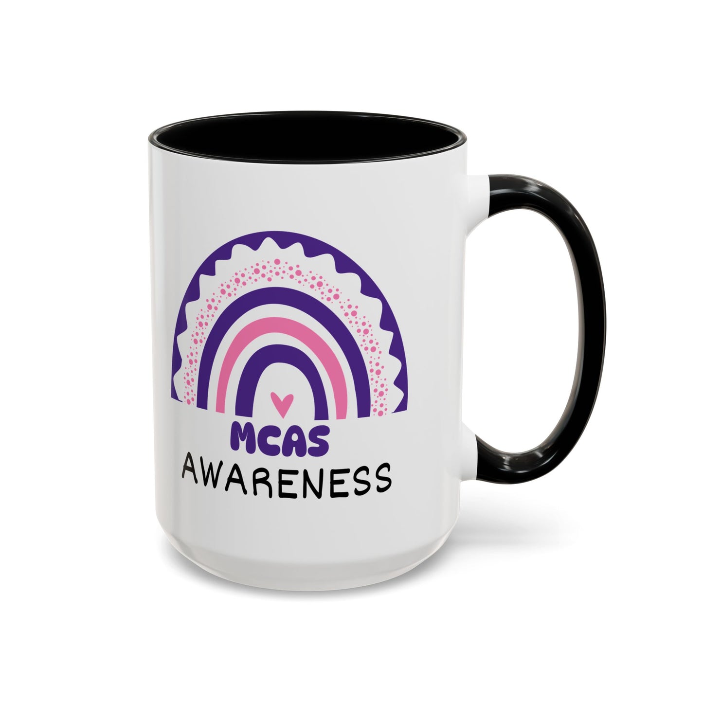 MCAS Big Awareness Rainbow | Lead-free Accent Coffee Mug (11, 15oz)