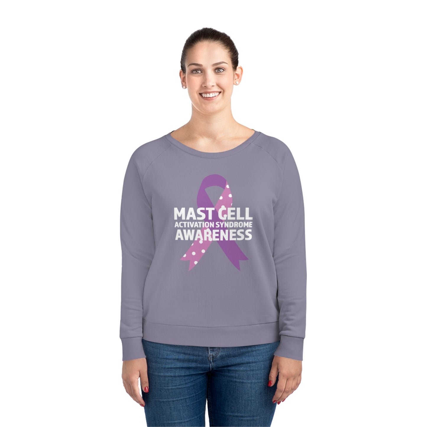 Awareness Ribbon - Mast Cell Activation Syndrome, Women's Dazzler Relaxed Organic Fit Sweatshirt, Printed