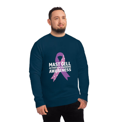 Awareness Ribbon - Mast Cell Activation Syndrome, Unisex Organic Sweatshirt, Printed