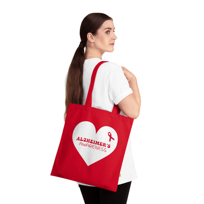 Awareness Heart - Alzheimer's, Organic Tote (Colorful), Printed