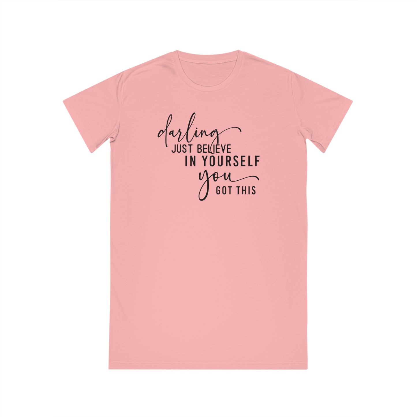 Believe in Yourself, Women's Spinner T-Shirt Dress, Printed