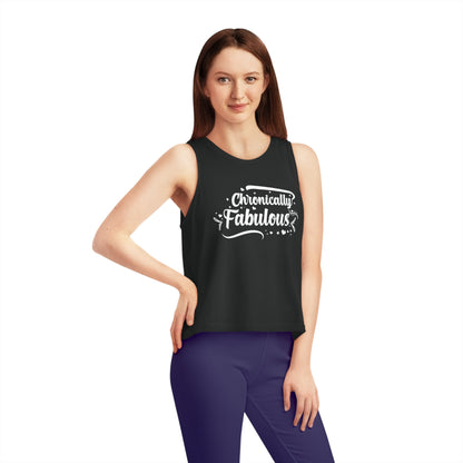 Chronically Fabulous, Women's Dancer Cropped Tank Top, Printed