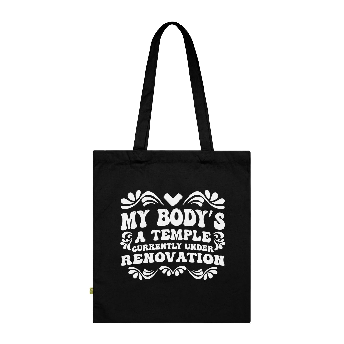 My Body's A Temple..., Organic Tote (Colorful), Printed