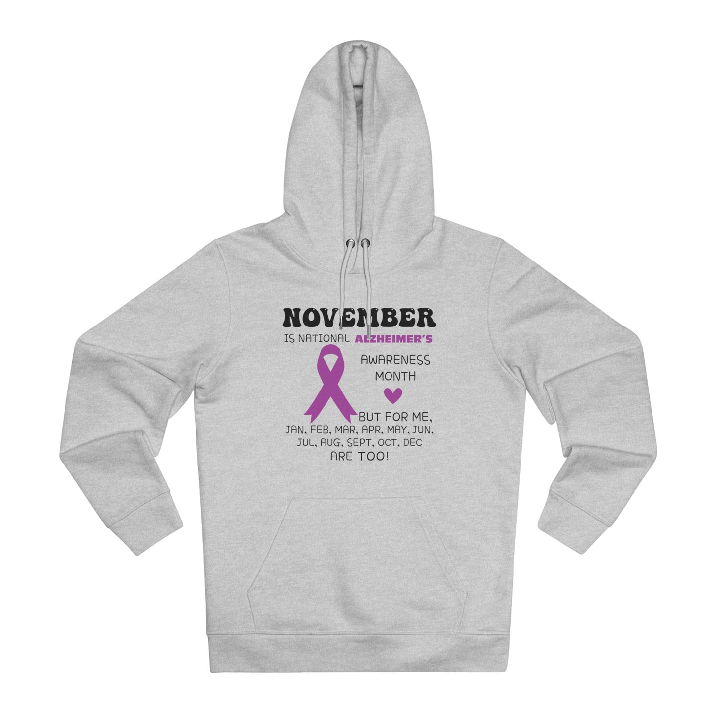 Awareness Month - Alzheimer's in Pastel Aesthetic | Unisex Heavy Blend Organic Hoodie Sweatshirt