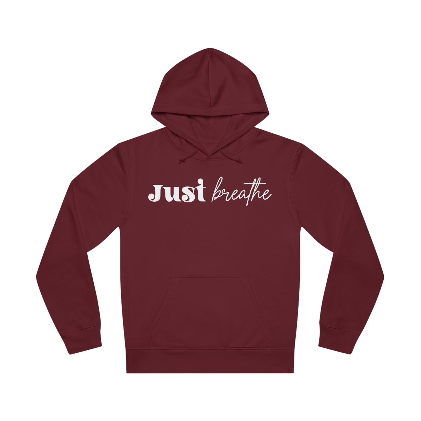 Just Breathe, Unisex Organic Drummer Hoodie, Printed