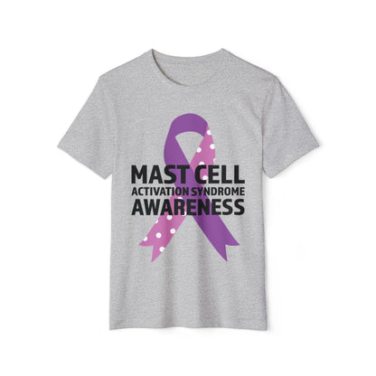 Awareness Ribbon - Mast Cell Activation Syndrome, Unisex Organic Cotton T-shirt, Printed