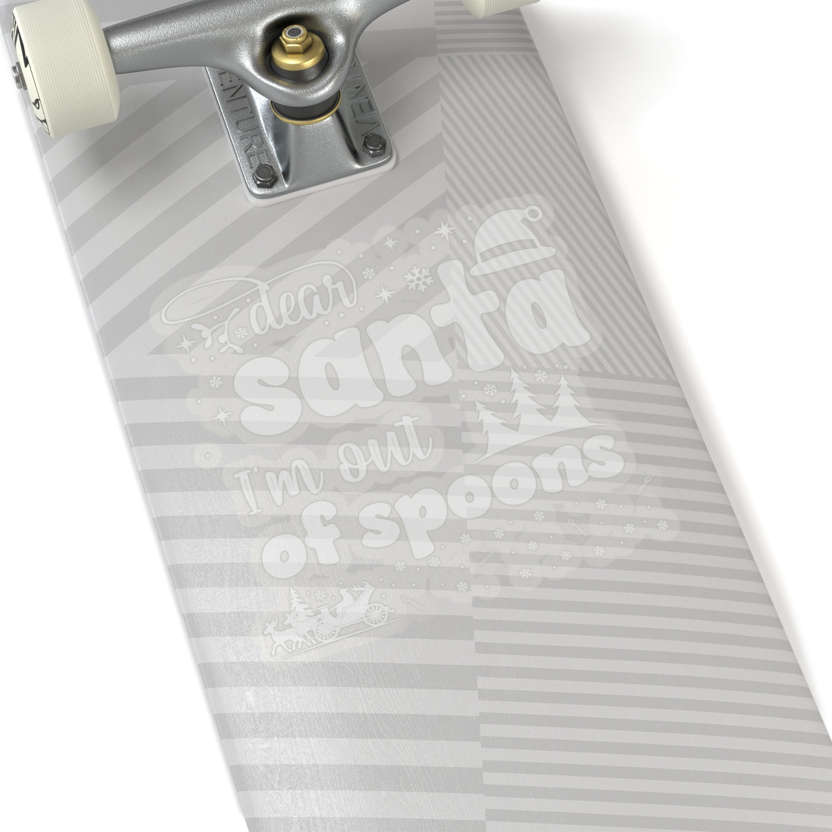 Dear Santa, I’m Out of Spoons | White Vinyl Sticker