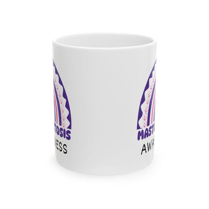 Mastocytosis Big Awareness Rainbow | Lead-free Ceramic Mug, (11oz, 15oz)