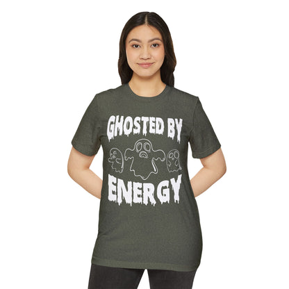 Ghosted by Energy with Spooky Ghosts, Unisex Organic Cotton T-shirt, Printed