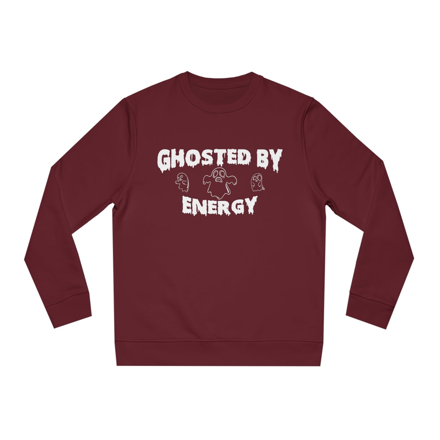 Ghosted by Energy with Spooky Ghosts, Unisex Organic Sweatshirt, Printed