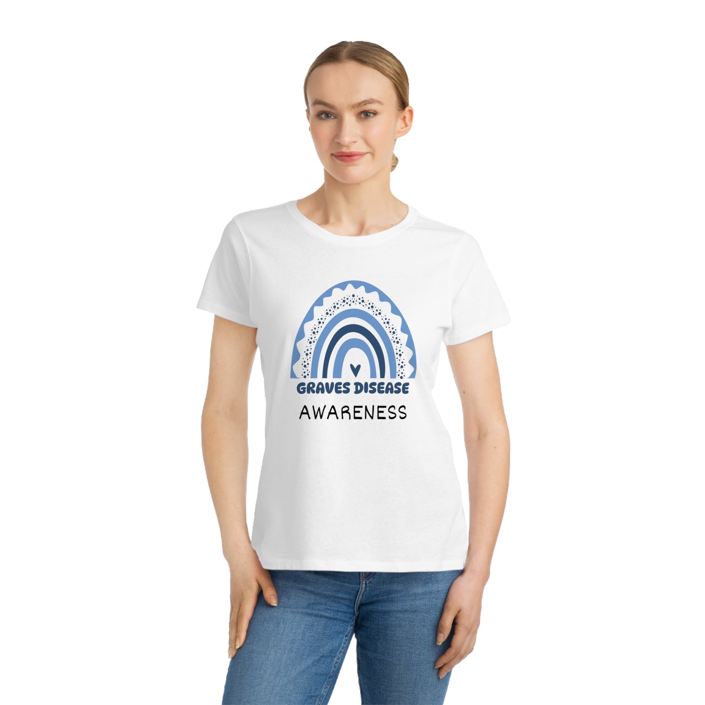 Graves Disease Big Awareness Rainbow | Women's Lightweight, Organic Classic T-shirt