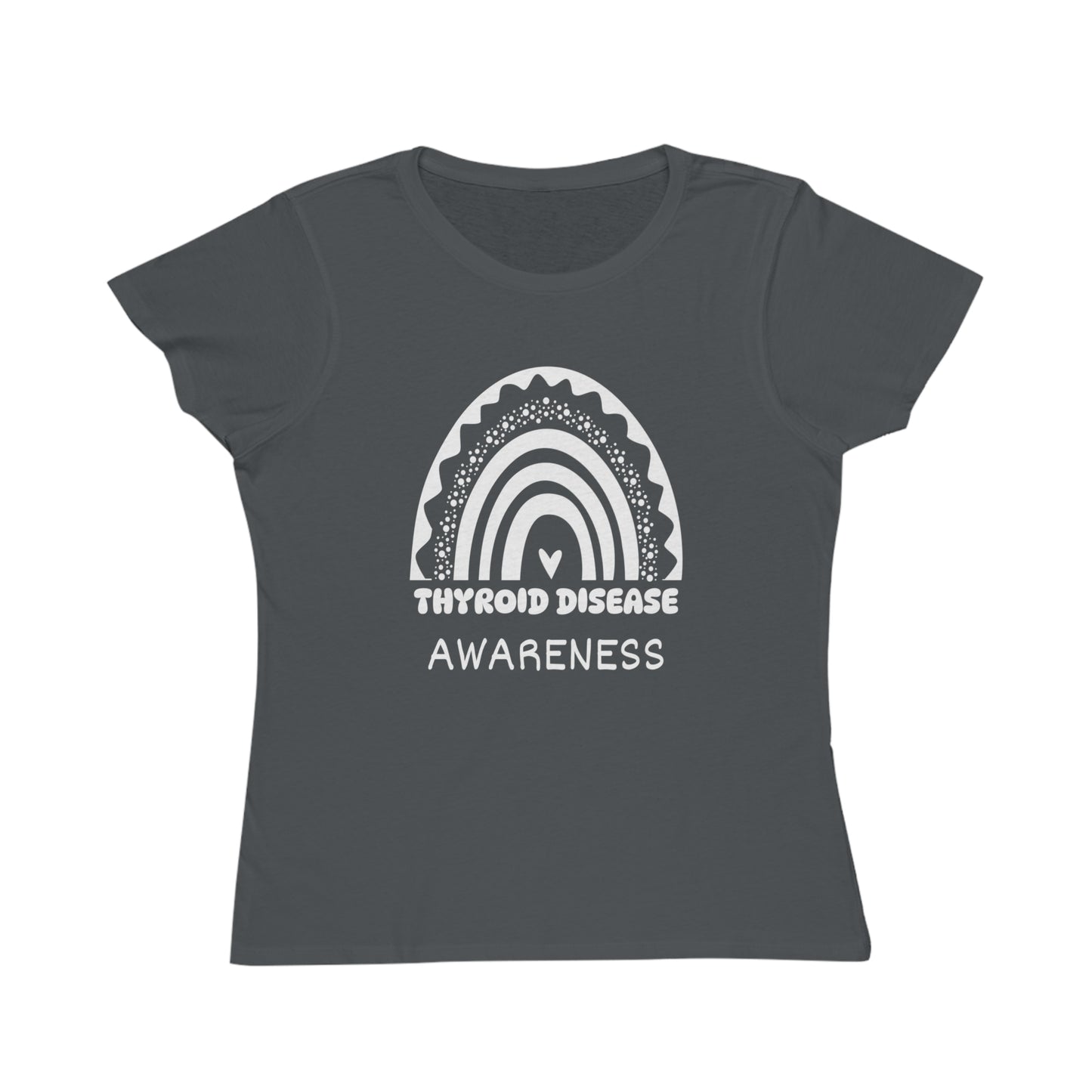 Thyroid Disease Big Awareness Rainbow | Women's Lightweight, Organic Classic T-shirt