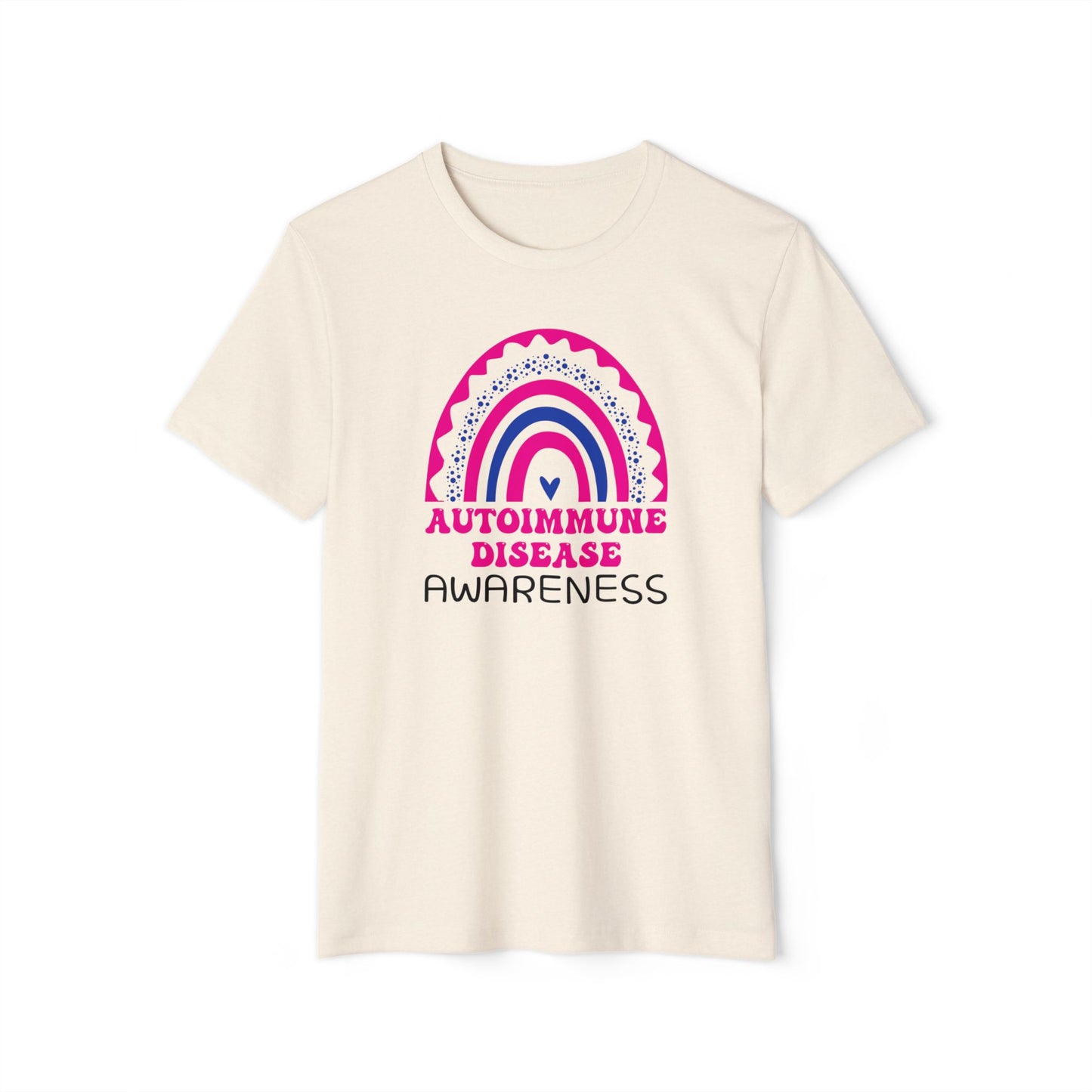 Autoimmune Disease Big Awareness Rainbow | Lightweight Recycled Unisex T-shirt