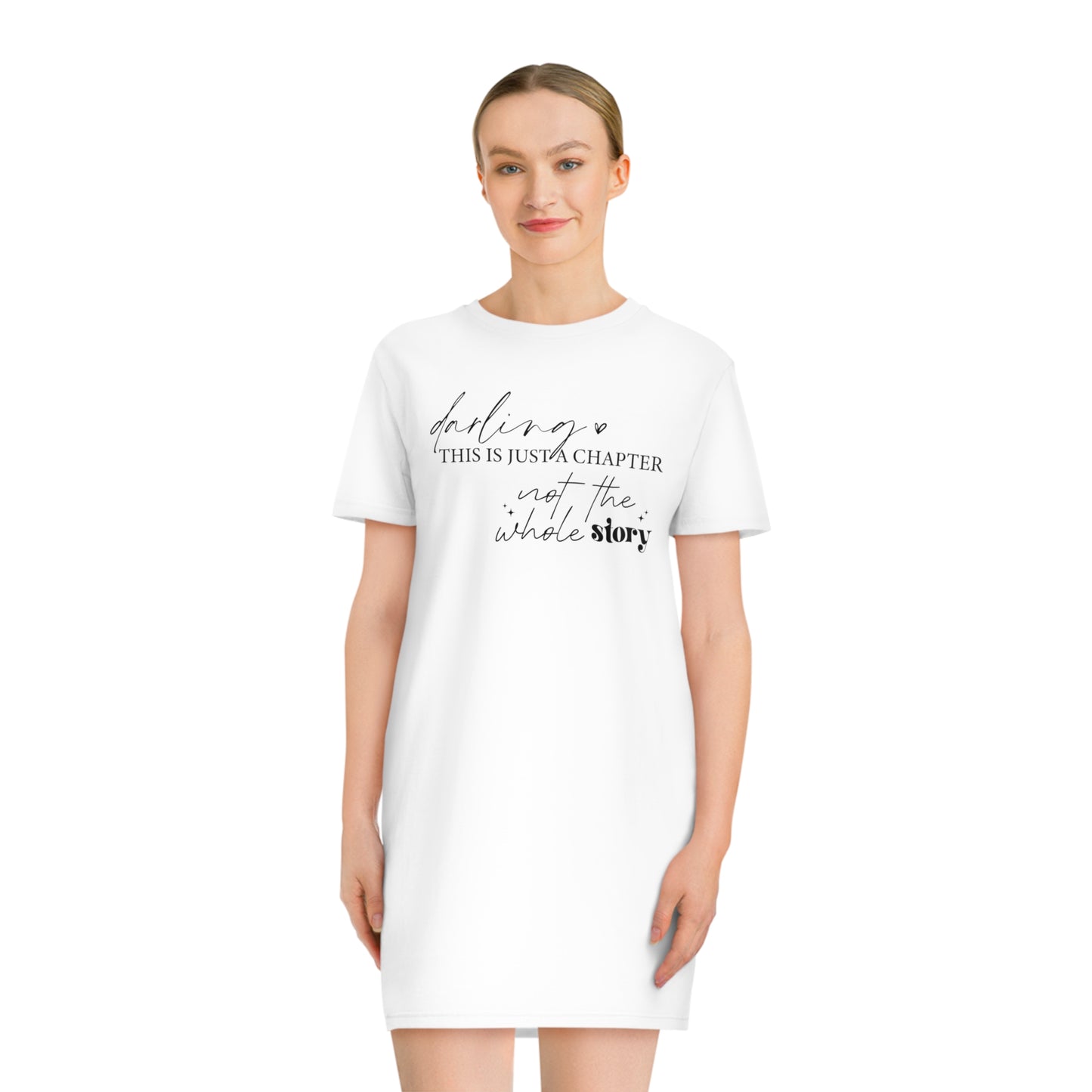 Darling This is Just a Chapter, Women's Spinner T-Shirt Dress, Printed