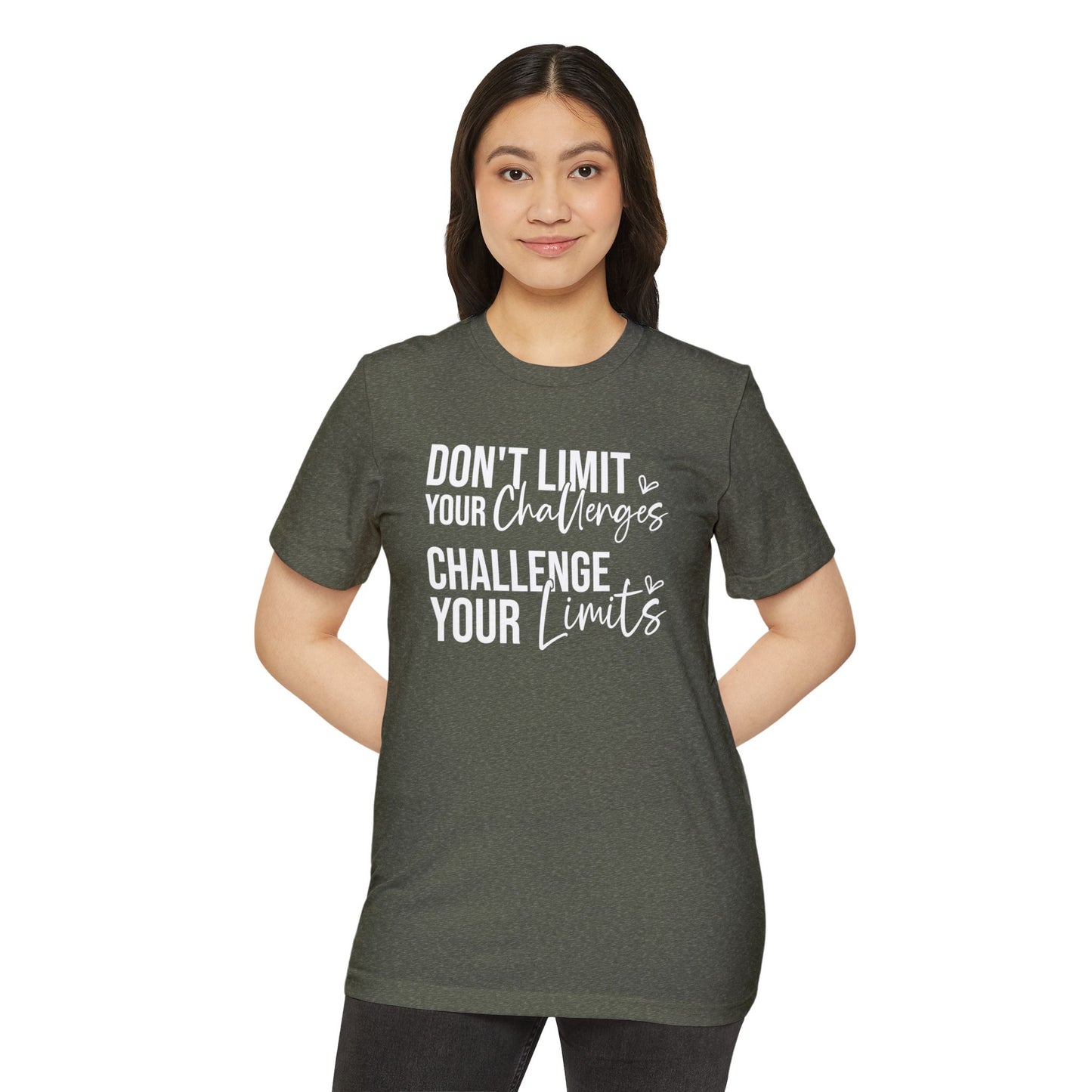 Don't Limit Your Challenges, Unisex Organic Cotton T-shirt, Printed