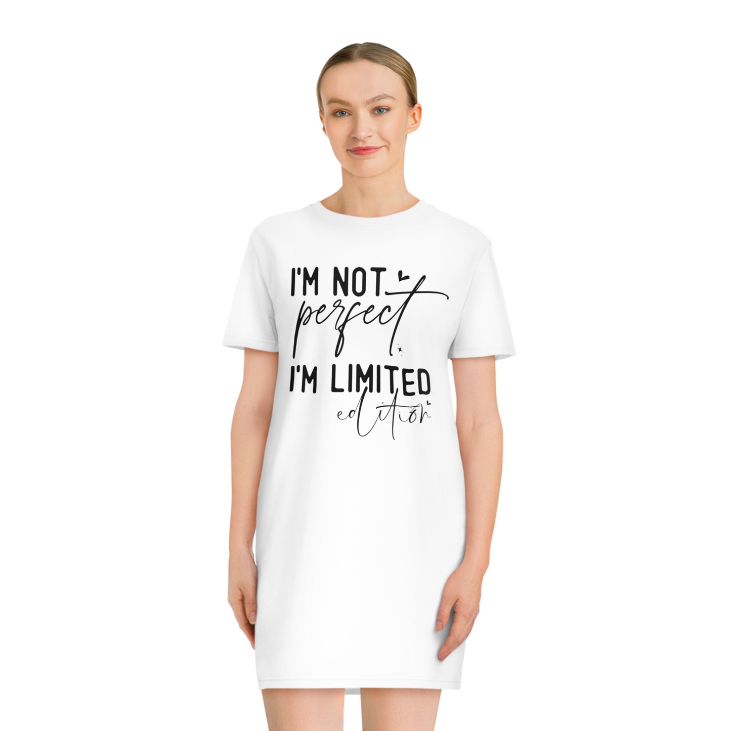 I'm Not Perfect, Women's Spinner T-Shirt Dress, Printed