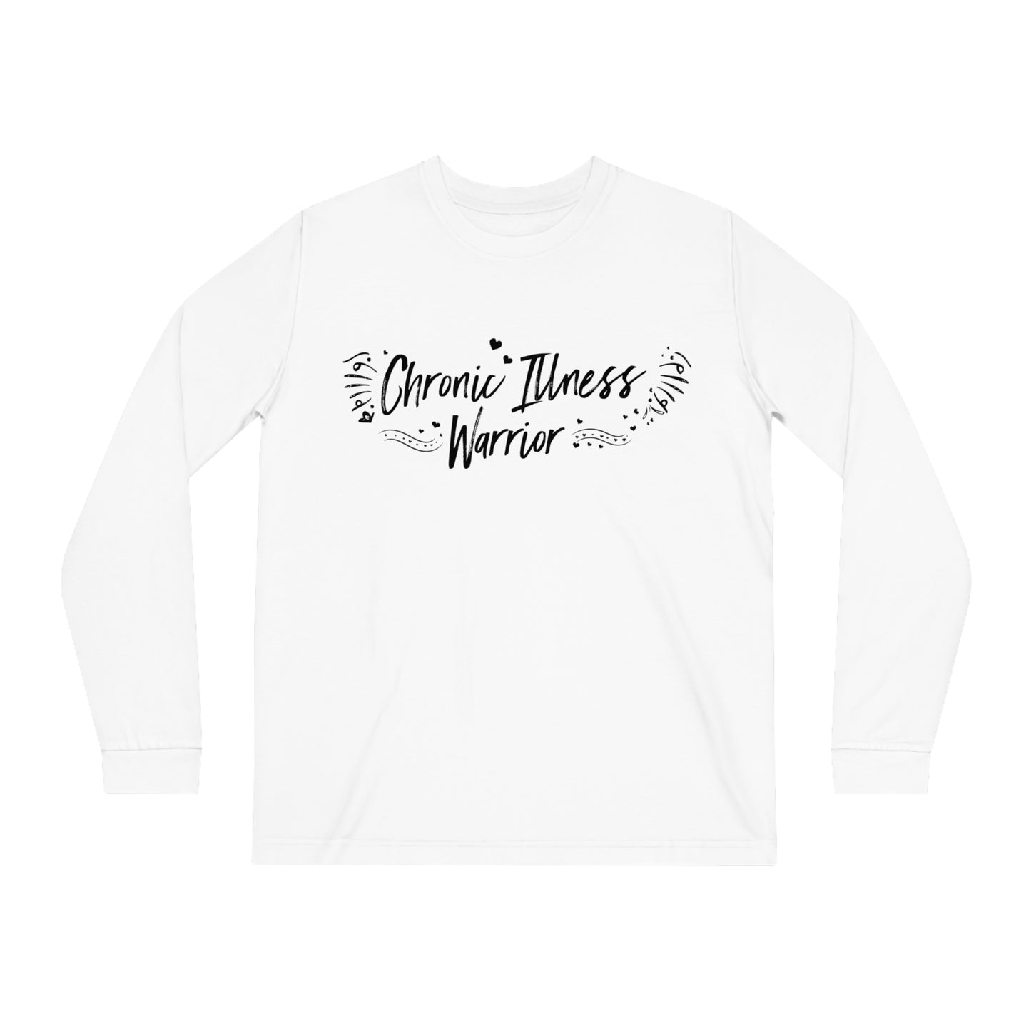 Chronic Illness Warrior, Unisex Organic Long Sleeve Tee, Printed