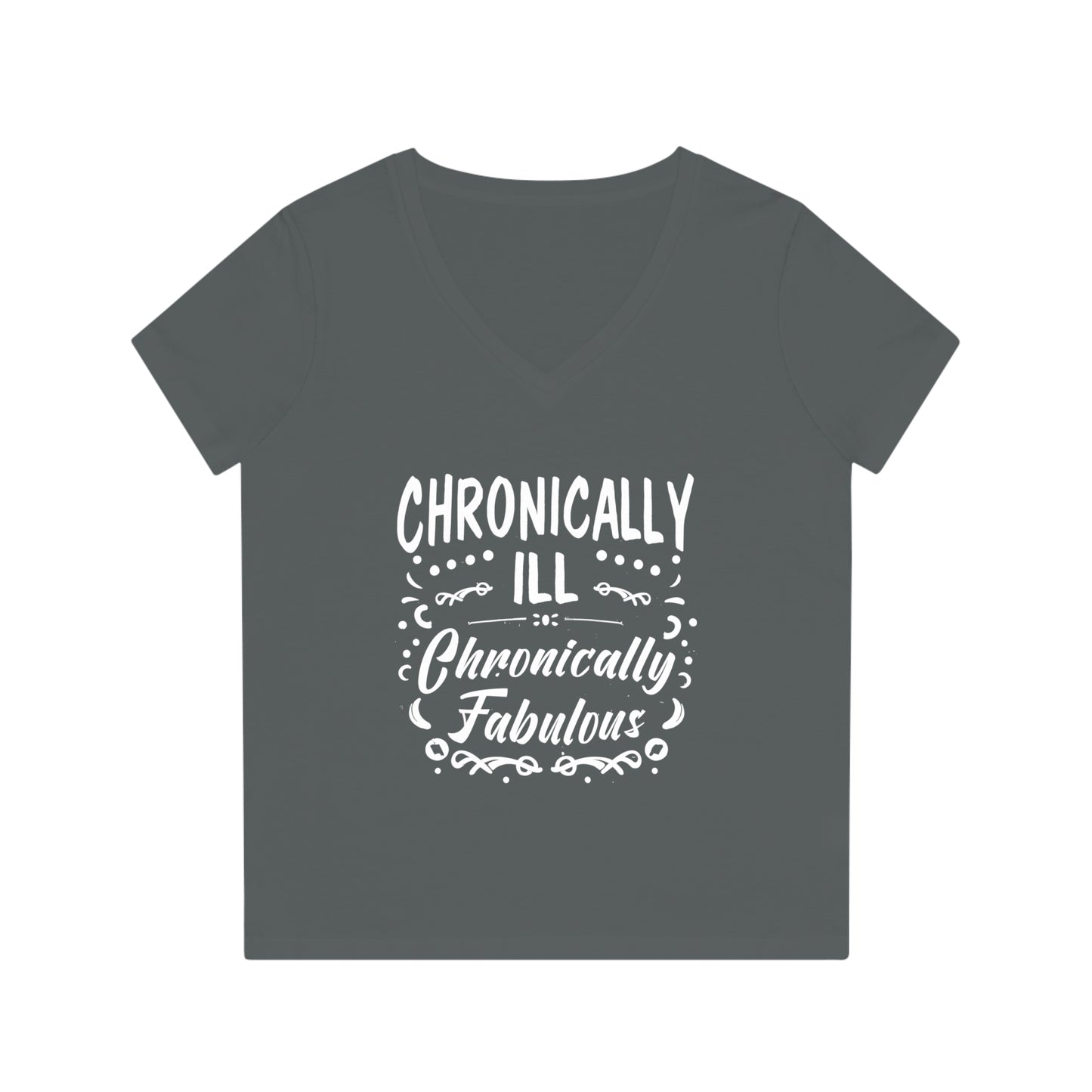 Chronically Ill, Chronically Fabulous, Women's Evoker V-Neck T-Shirt, Printed