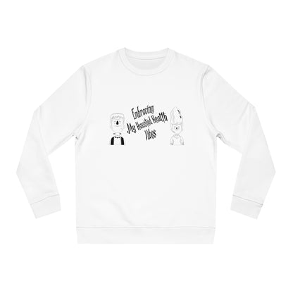 Embracing My Haunted Health Vibes, Unisex Organic Sweatshirt, Printed