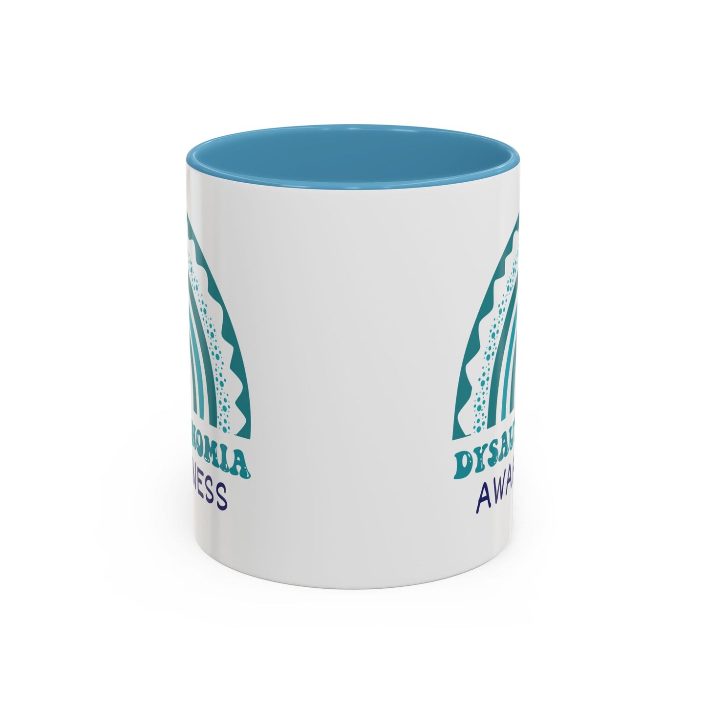 Dysautonomia Big Awareness Rainbow | Lead-free Accent Coffee Mug (11, 15oz)