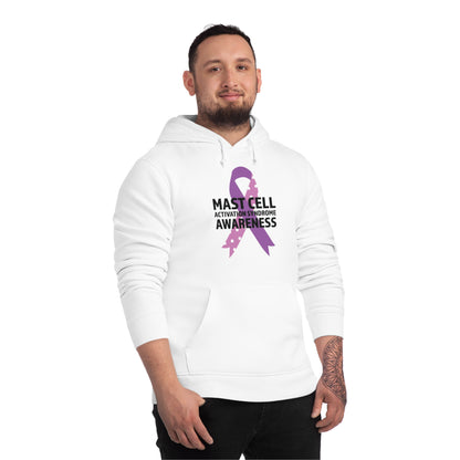 Awareness Ribbon - Mast Cell Activation Syndrome, Unisex Organic Drummer Hoodie, Printed