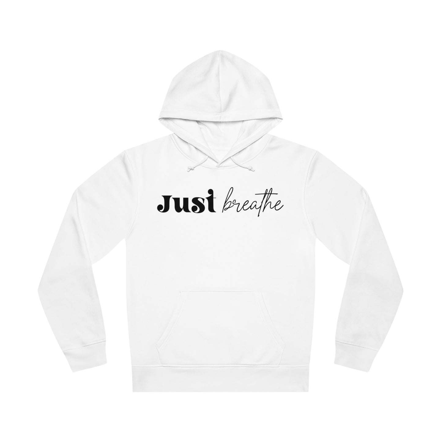 Just Breathe, Unisex Organic Drummer Hoodie, Printed