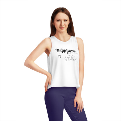 Happiness is a Mood, Women's Dancer Cropped Tank Top