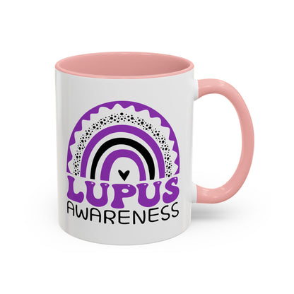 Lupus Big Awareness Rainbow | Lead-free Accent Coffee Mug (11, 15oz)