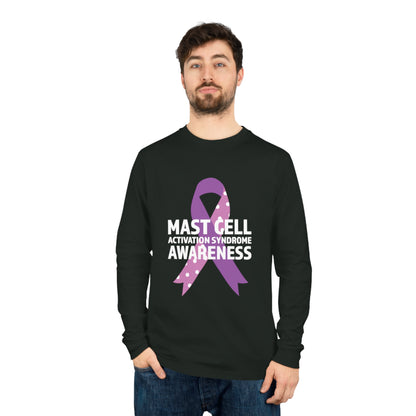 Awareness Ribbon - Mast Cell Activation Syndrome, Unisex Organic Long Sleeve Tee, Printed