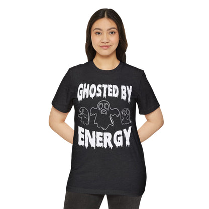 Ghosted by Energy with Spooky Ghosts, Unisex Organic Cotton T-shirt, Printed