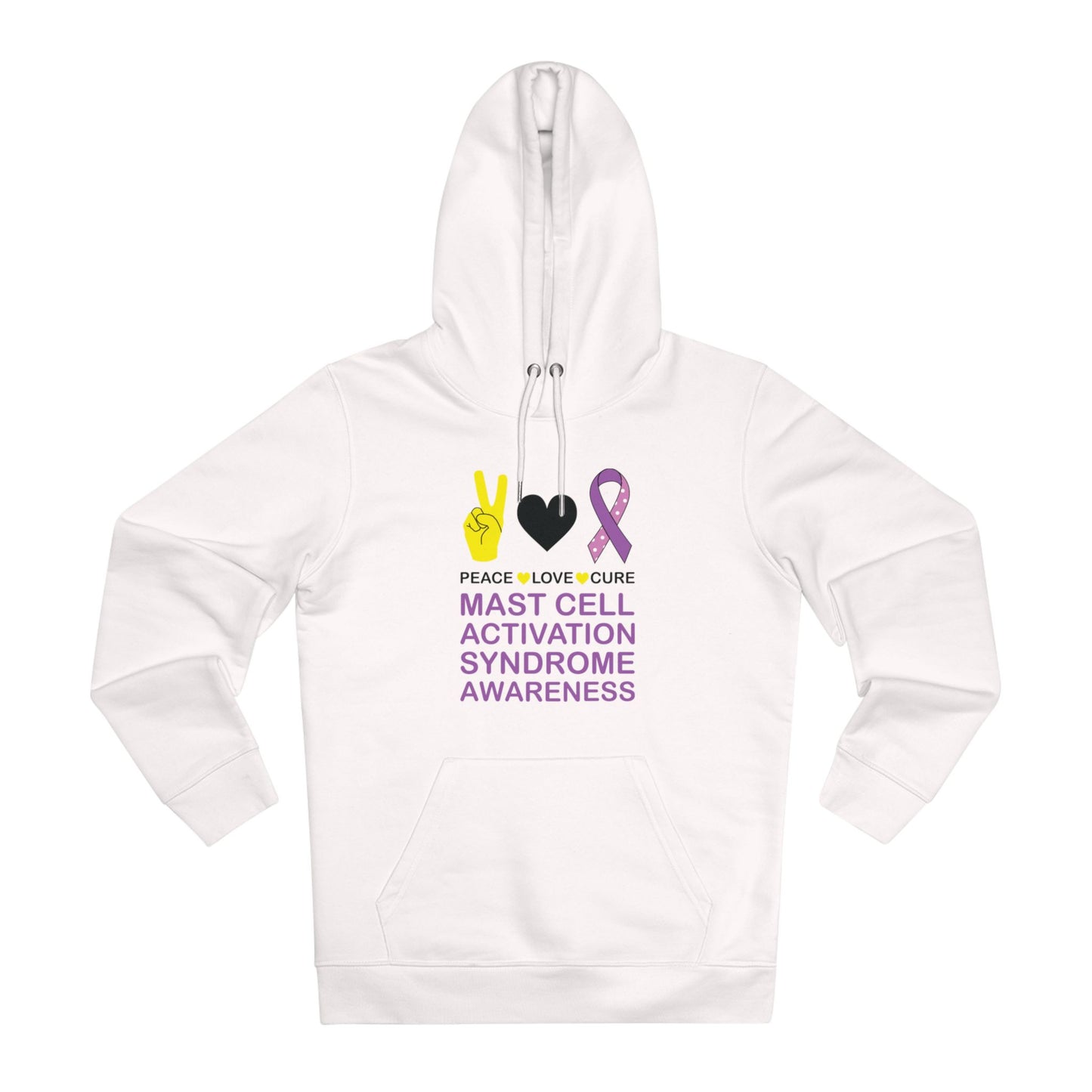 Peace Love Cure - MCAS in Pastel Aesthetic | Unisex Heavy Blend Organic Hoodie Sweatshirt