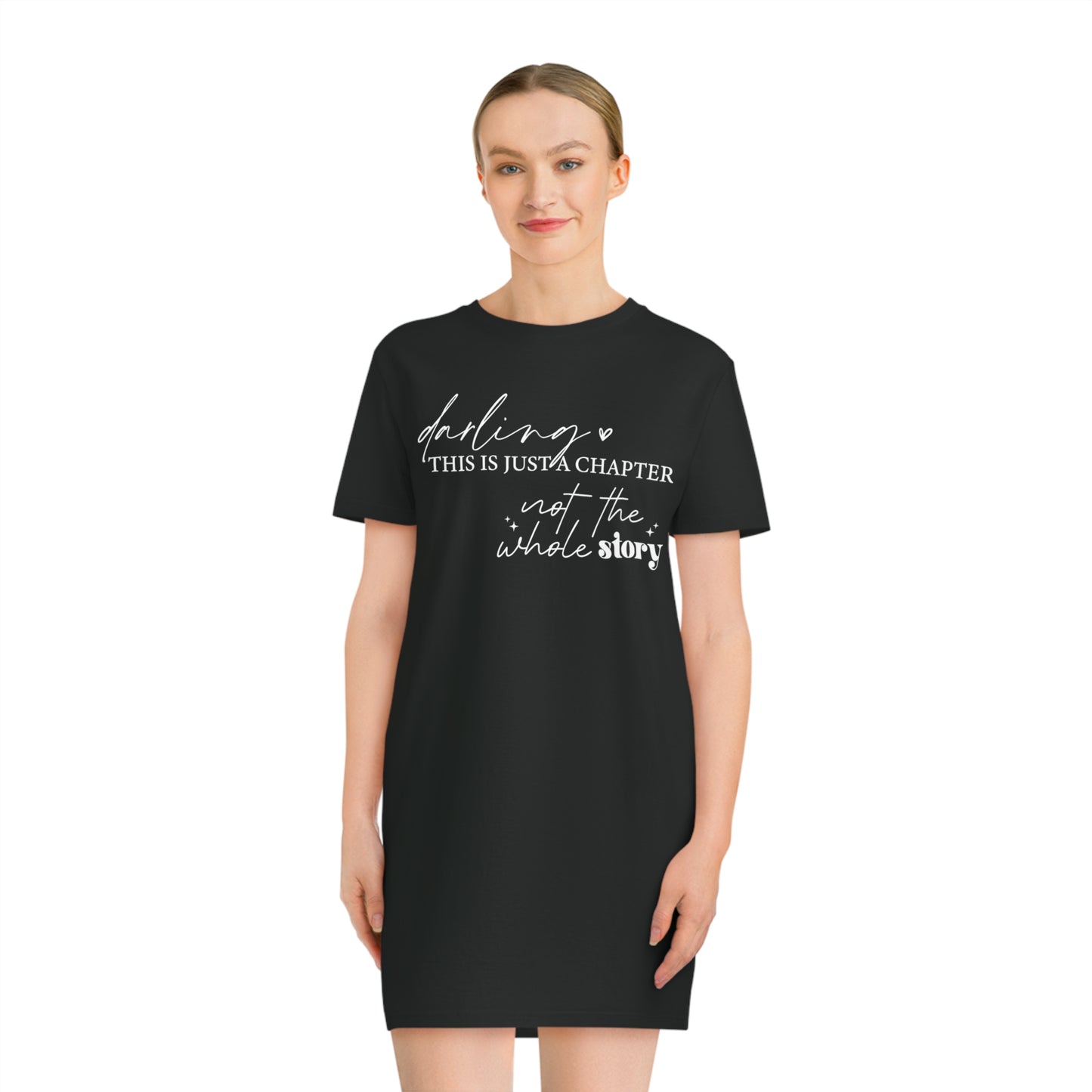 Darling This is Just a Chapter, Women's Spinner T-Shirt Dress, Printed