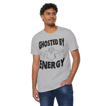 Ghosted by Energy with Spooky Ghosts, Unisex Organic Cotton T-shirt, Printed