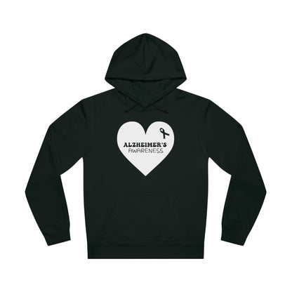 Awareness Heart - Alzheimer's, Unisex Organic Drummer Hoodie, Printed